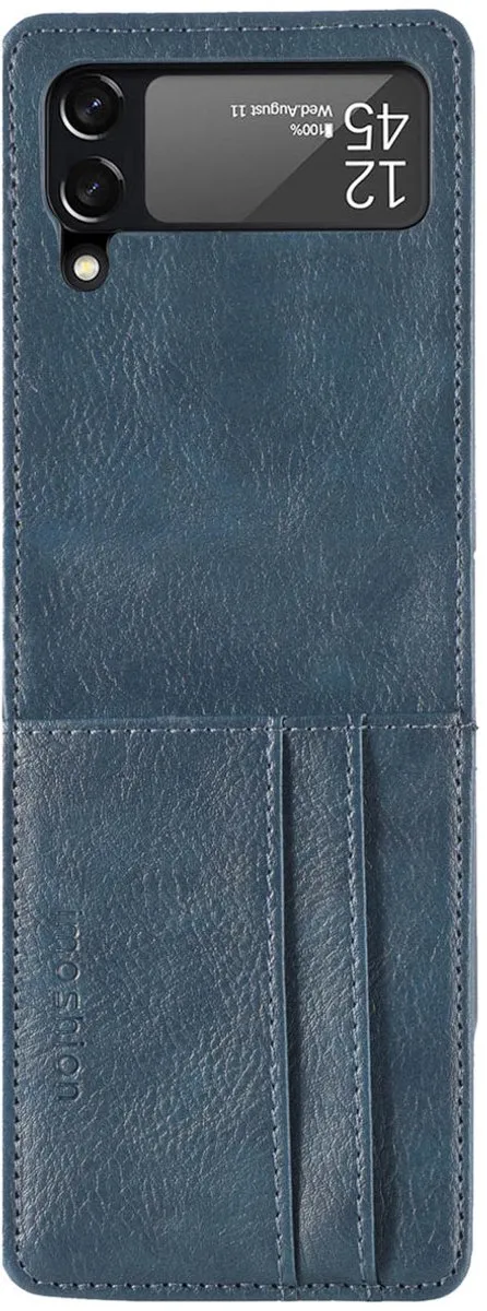 Imoshion Hoesje Samsung Galaxy Z Flip 4 Donkerblauw - 3 Pasjes