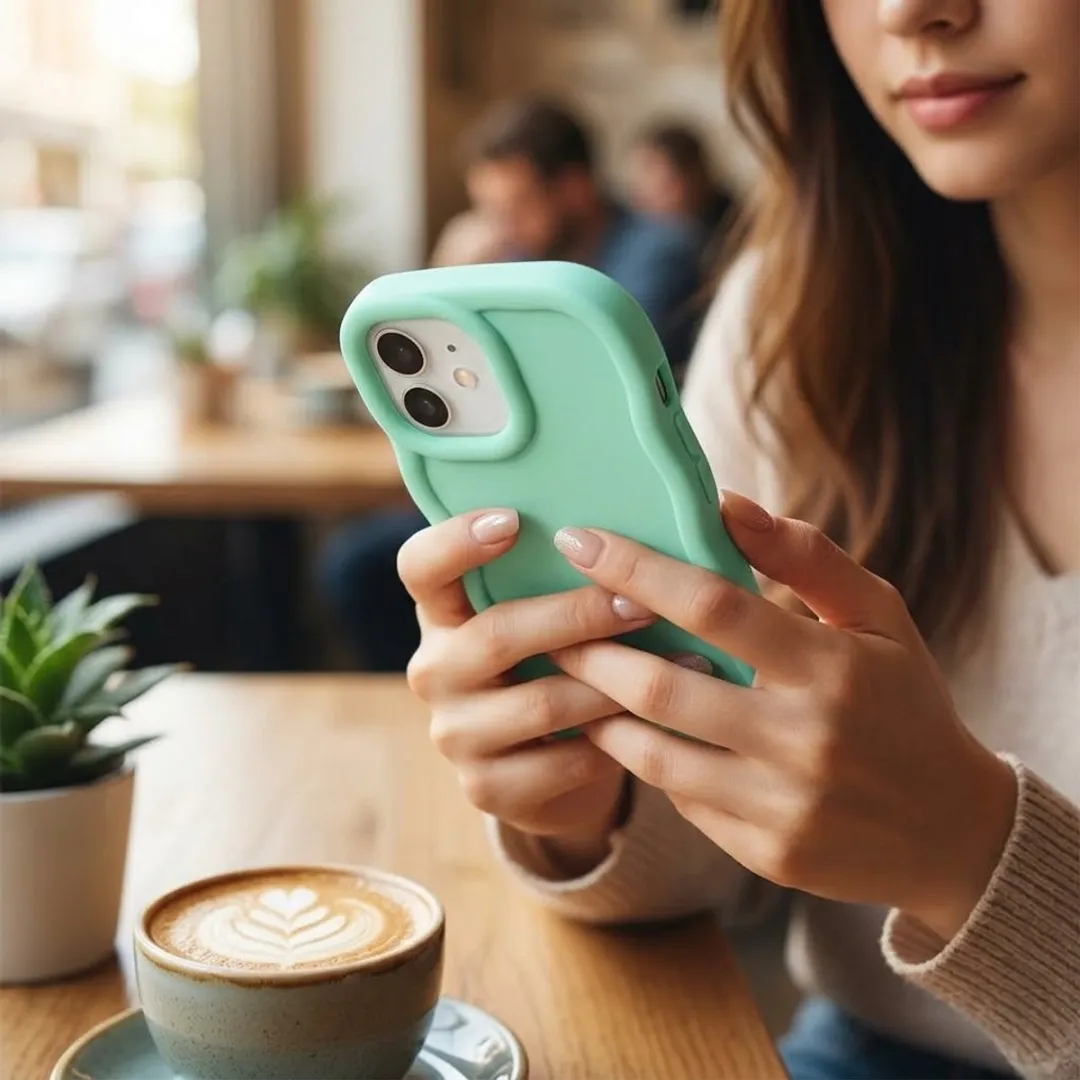 NUVEX iPhone 17 Pro Siliconen Hoesje Set - 6 Stuks - Mintgroen/Zwart/Roz