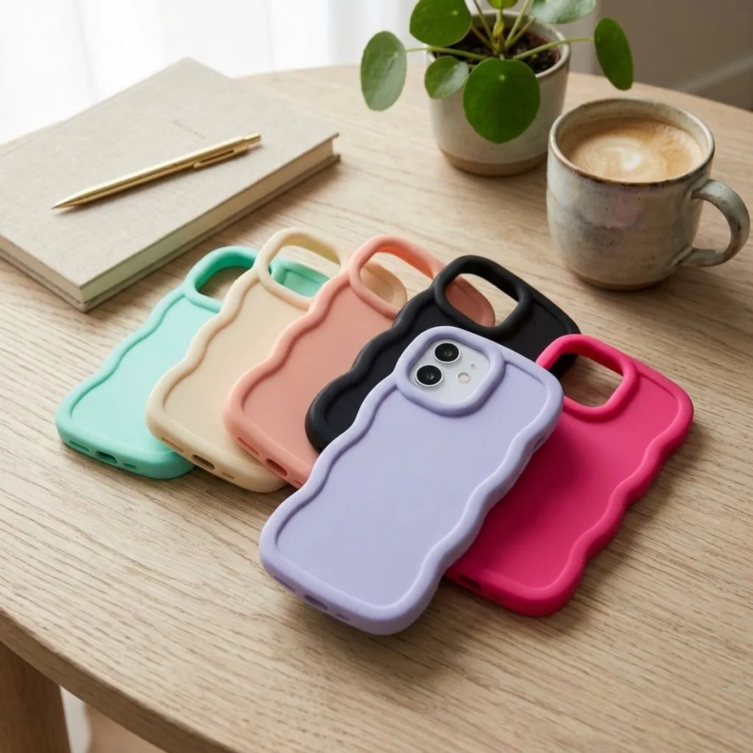 NUVEX iPhone 17 Pro Siliconen Hoesje Set - 6 Stuks - Mintgroen/Zwart/Roz