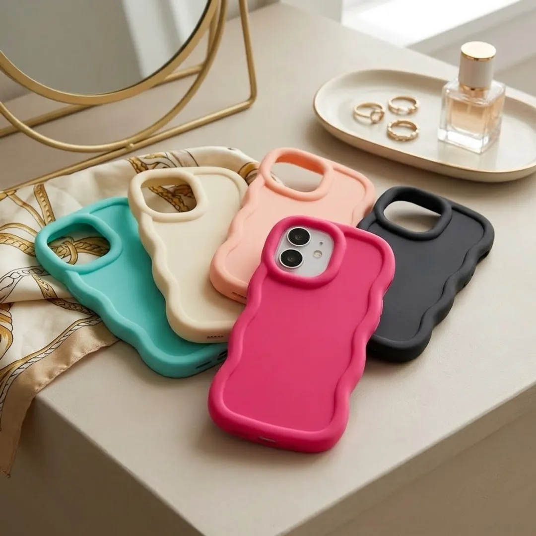 NUVEX iPhone 17 Pro Siliconen Hoesje Set - 6 Stuks - Mintgroen/Zwart/Roz