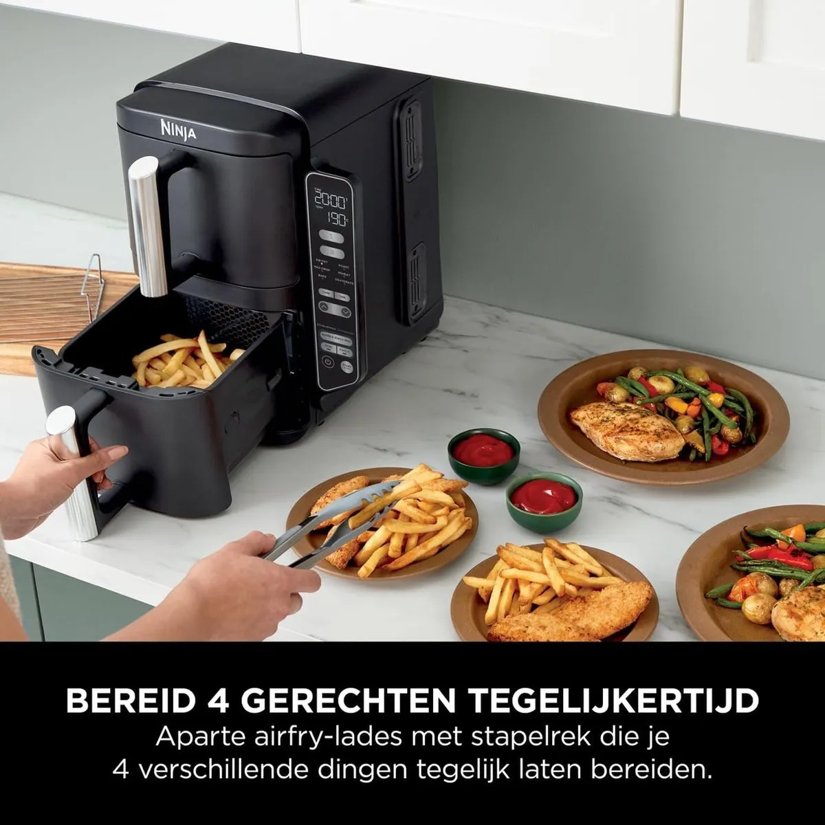 Ninja Double Stack Airfryer XXL SL300EU - 7,6L - 6 Programma's - Zwart