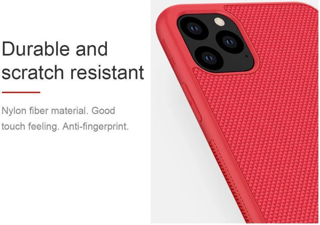 Nillkin Textured Hybride iPhone 11 Pro Hoesje - Rood - afbeelding 5 van 6