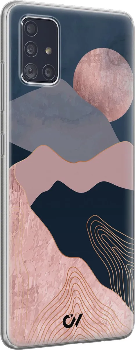 Casevibes Samsung Galaxy A51 Hoesje - Landscape Rosegold - Roze