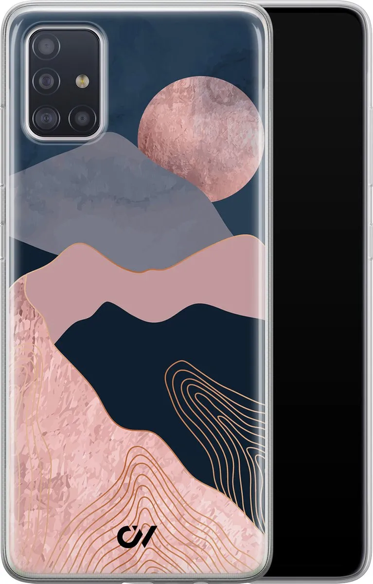 Casevibes Samsung Galaxy A51 Hoesje - Landscape Rosegold - Roze
