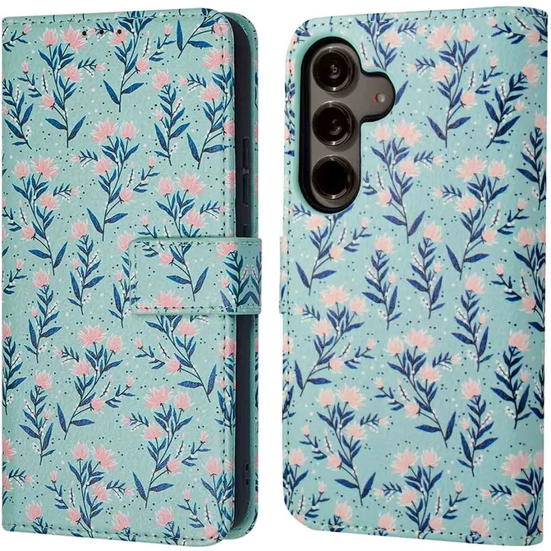 Imoshion Samsung Galaxy S24 Hoesje Blue Flowers