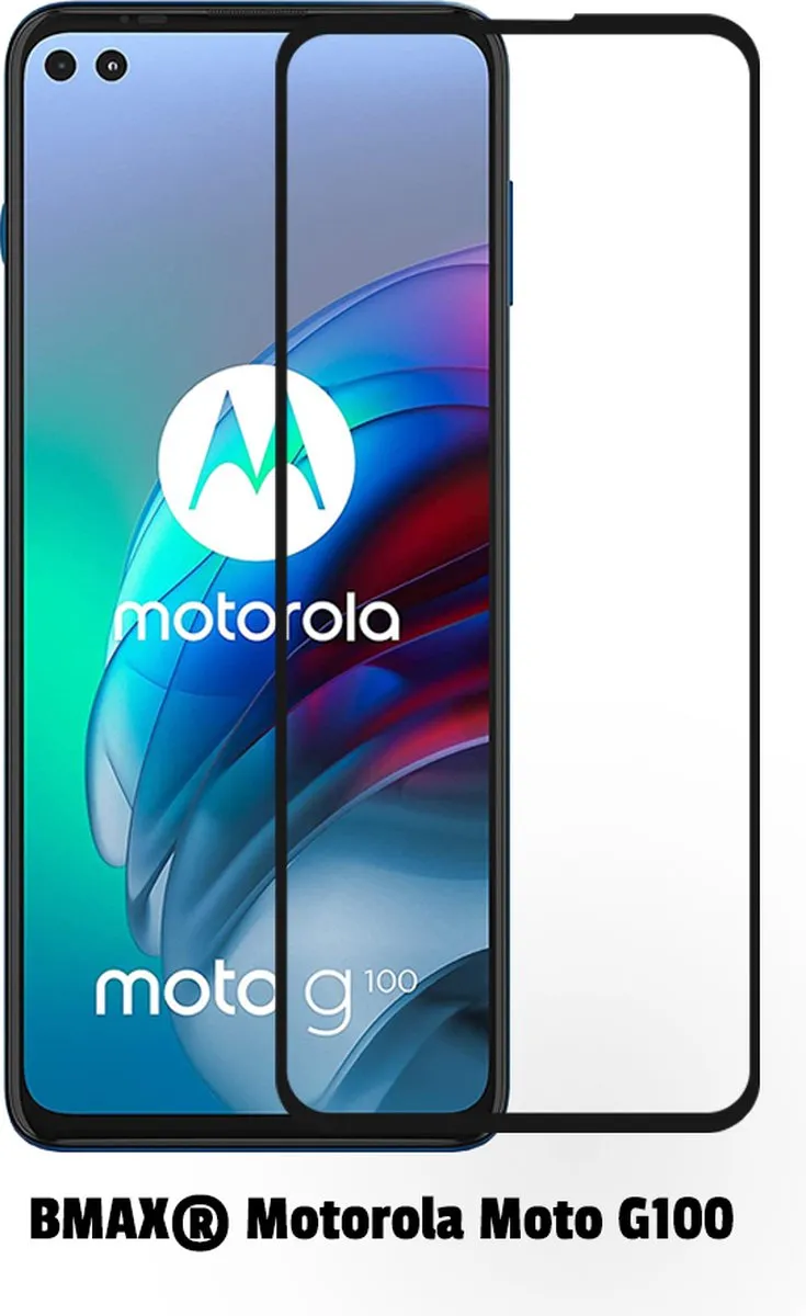 BMAX Moto G100 Screenprotector 2 Stuks - Full Cover Gehard Glas - Zwart