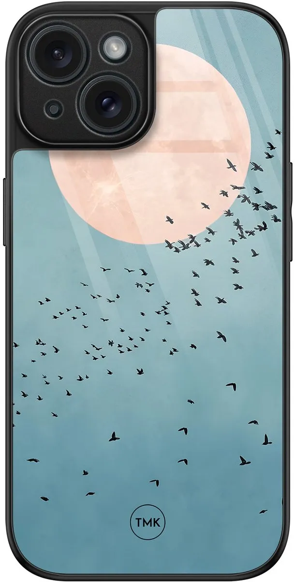 Casevibes iPhone 15 Moon Birds Hoesje