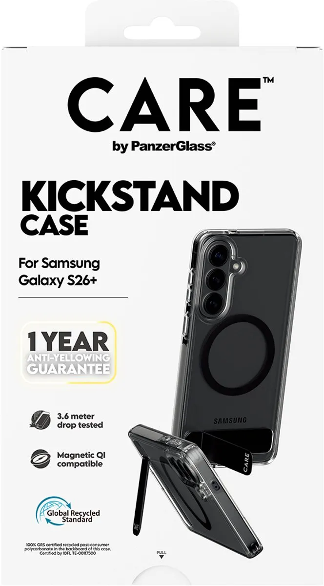 PanzerGlass CARE Samsung Galaxy S26+ Hoes - Transparant - Kickstand & Qi
