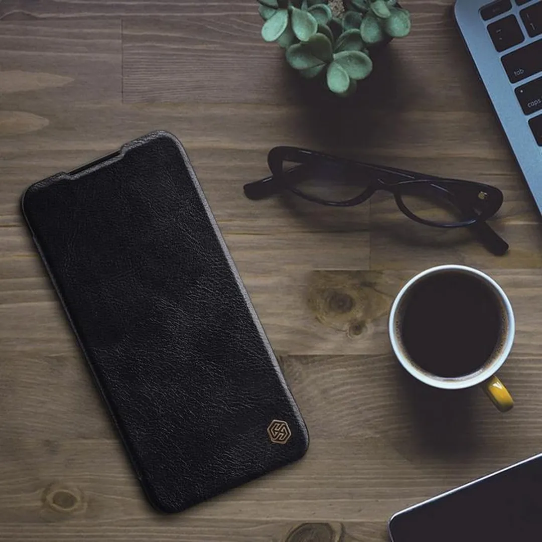 Nillkin Qin PU Leather Book Case Xiaomi Mi 9 Lite - Zwart - afbeelding 4 van 4