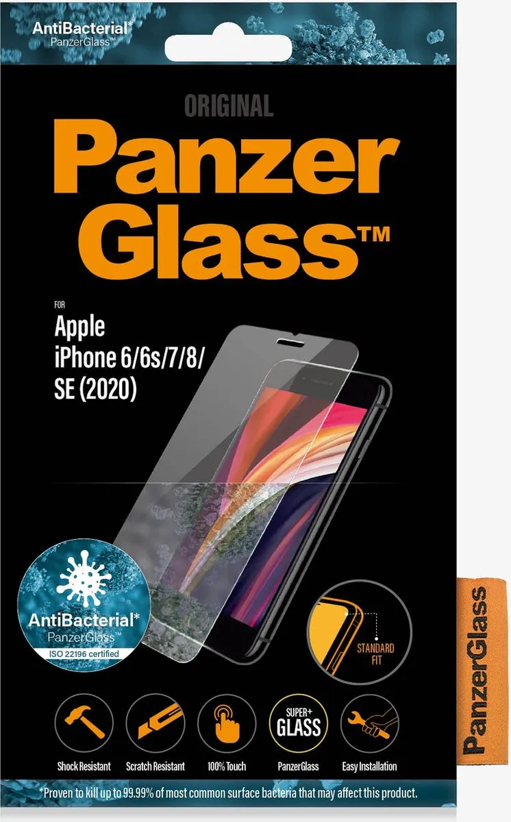 PanzerGlass P2684 Privacy Screenprotector - iPhone SE (2020)/8/7/6 - Zwart