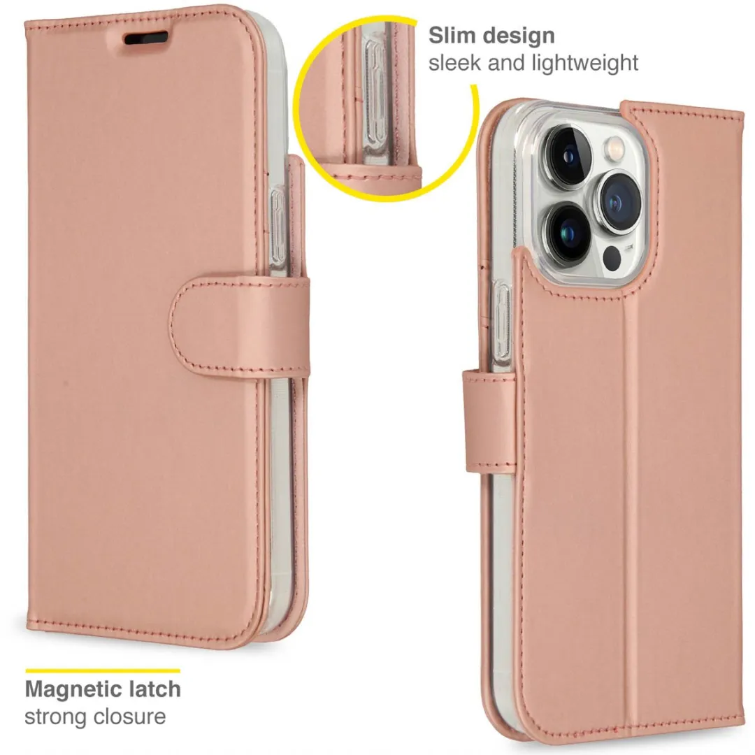 Accezz Hoesje iPhone 14 Pro Max Rosé Goud - 3 Pasjes