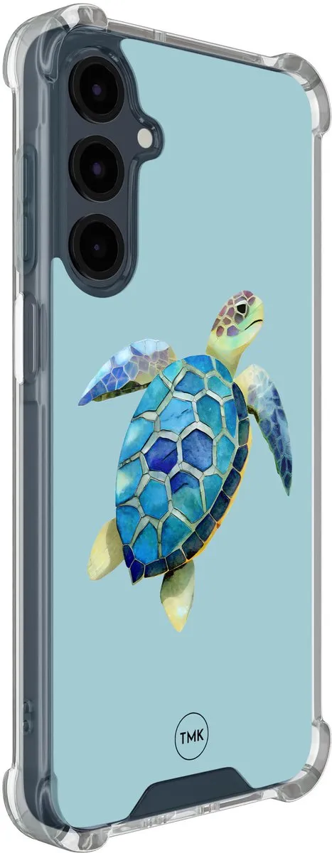 Casevibes Shockproof Hoesje Samsung Galaxy A17 - Blauw Schildpad