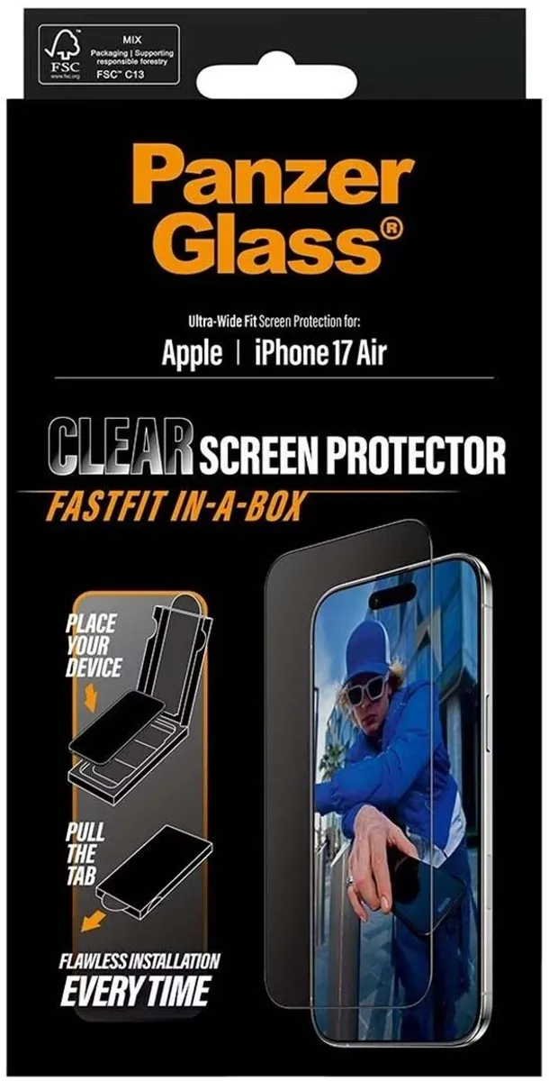 PanzerGlass iPhone Air Ultra Wide Schokbestendig Glas - PG63006