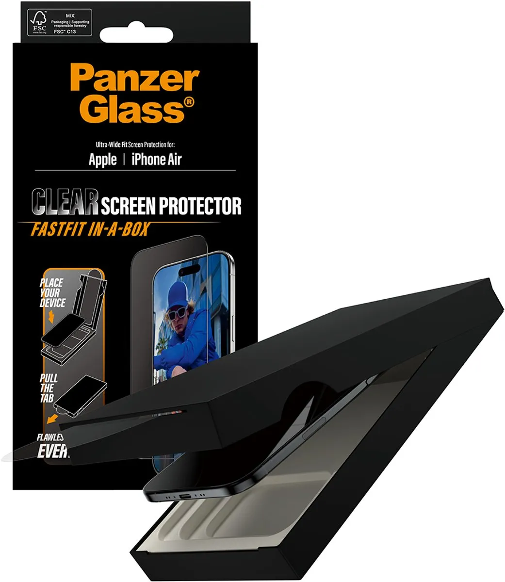 PanzerGlass iPhone Air Ultra Wide Schokbestendig Glas - PG63006