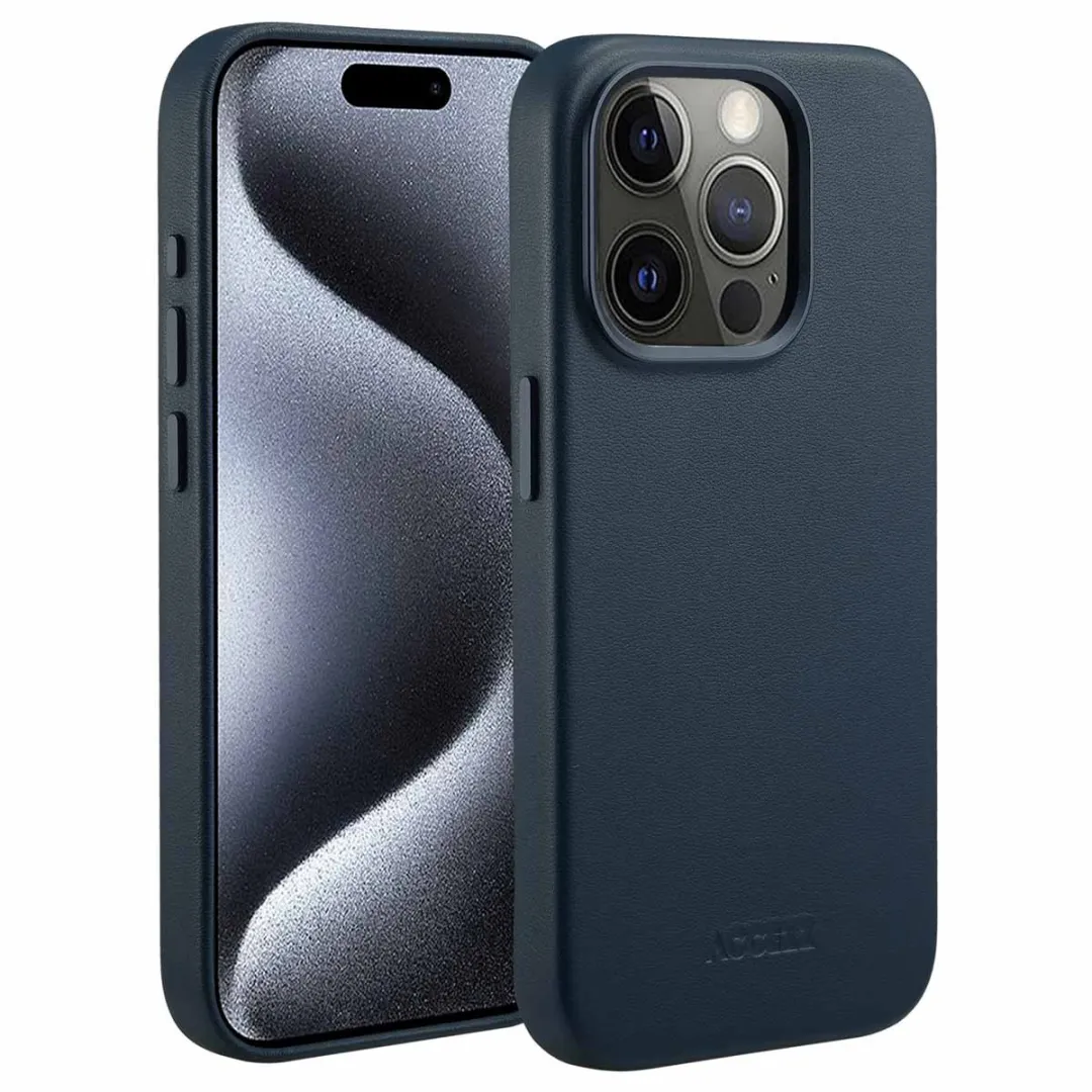 Accezz Hoesje iPhone 15 Pro Nightfall Blue - 2 Pasjes