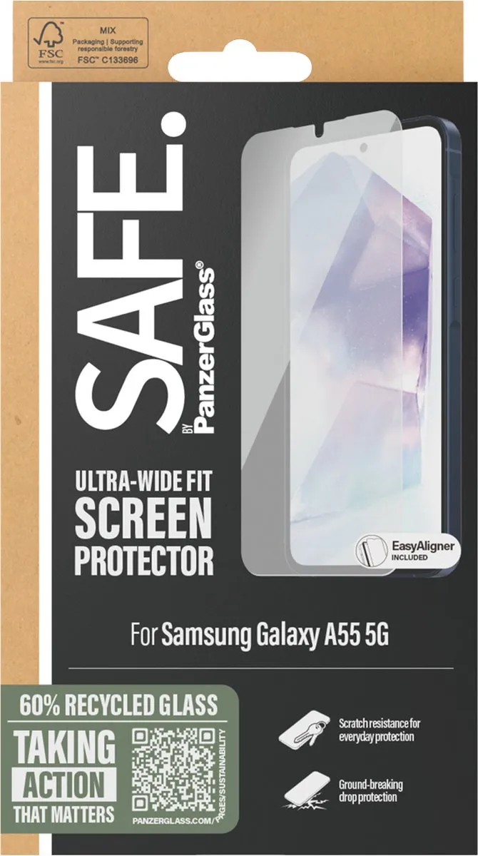 PanzerGlass SAFE95687 Screenprotector Samsung Galaxy A55 - Case Friendly - afbeelding 6 van 6