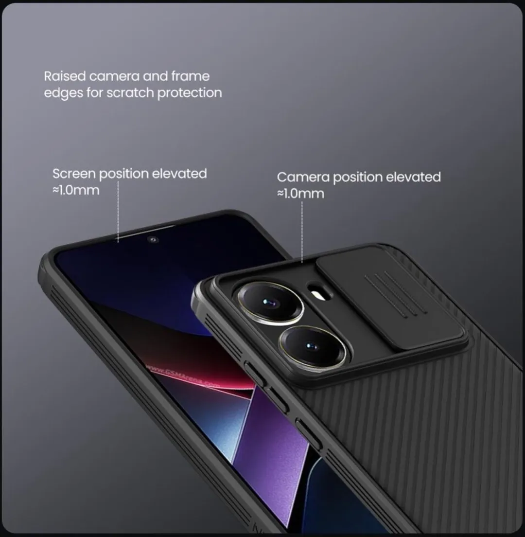 Nillkin CamShield Hoesje Xiaomi Poco X7 Pro - Camera Slider - Zwart