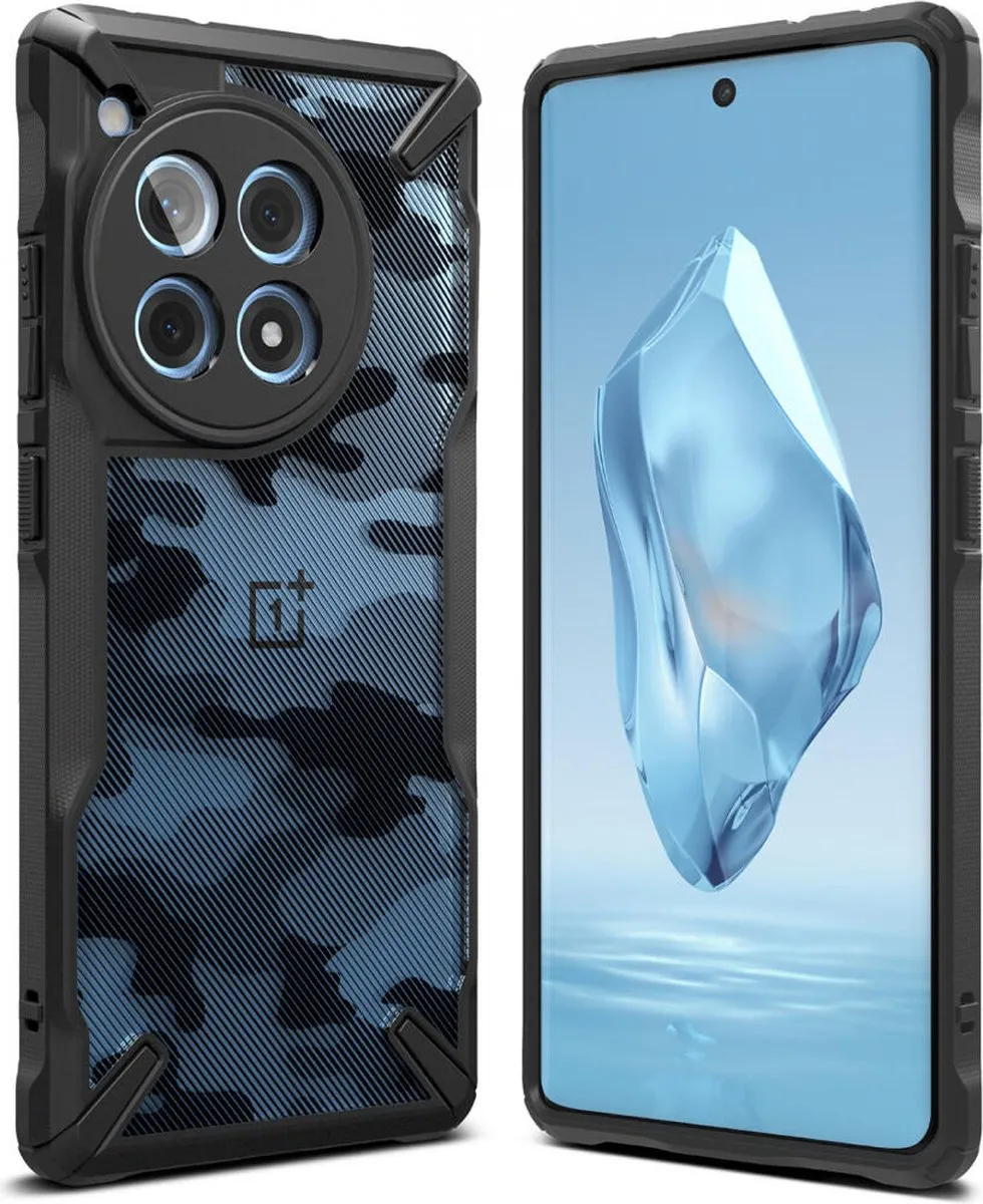 Ringke Fusion X Hoesje OnePlus 12R - Camo Zwart