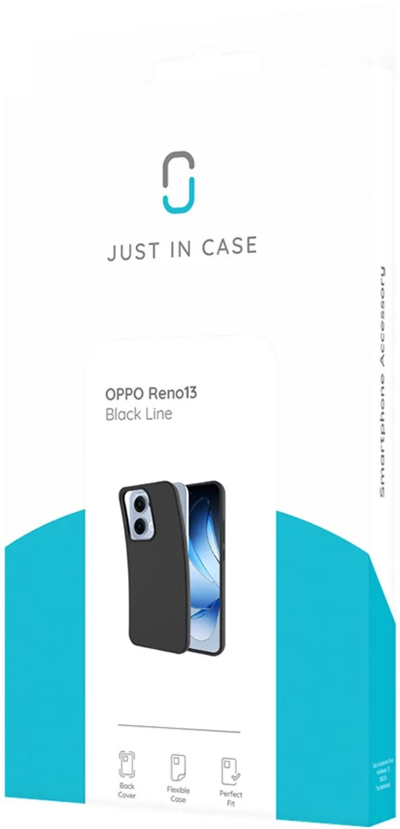 Just in Case Cazy Oppo Reno13 Hoesje Siliconen - Zwart - afbeelding 6 van 6