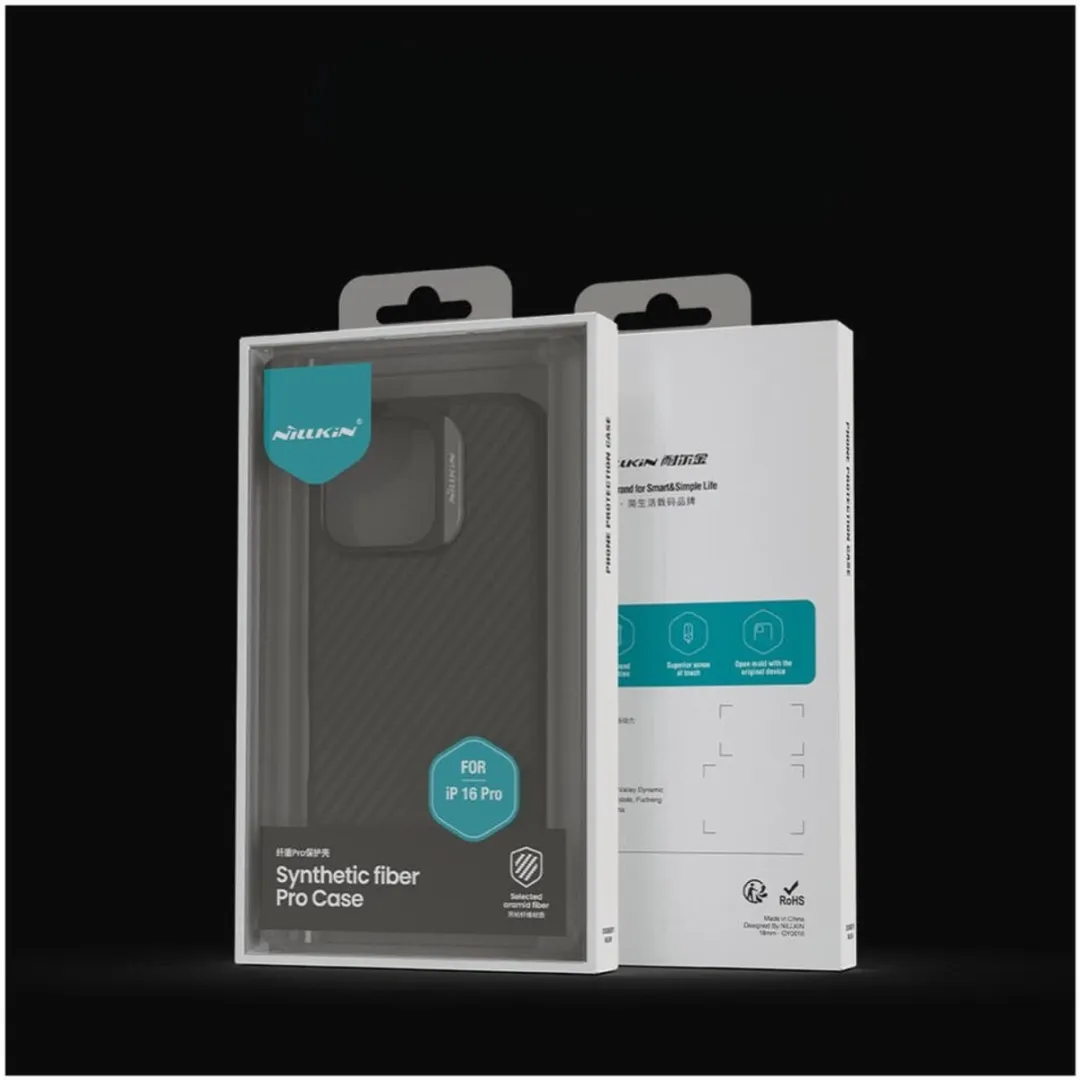 Nillkin Hoesje iPhone 16 Pro MagSafe - Zwart/Carbon