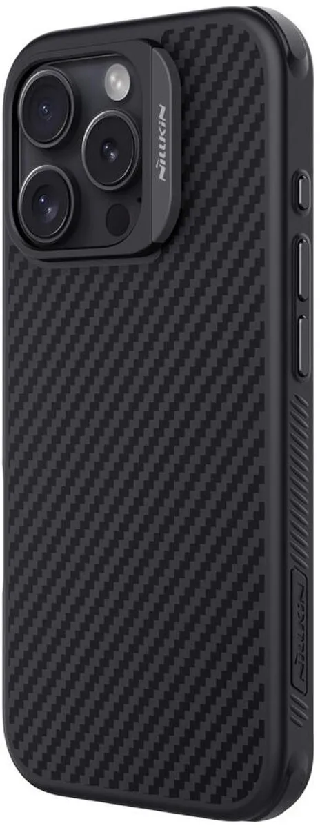 Nillkin Hoesje iPhone 16 Pro MagSafe - Zwart/Carbon - afbeelding 6 van 6
