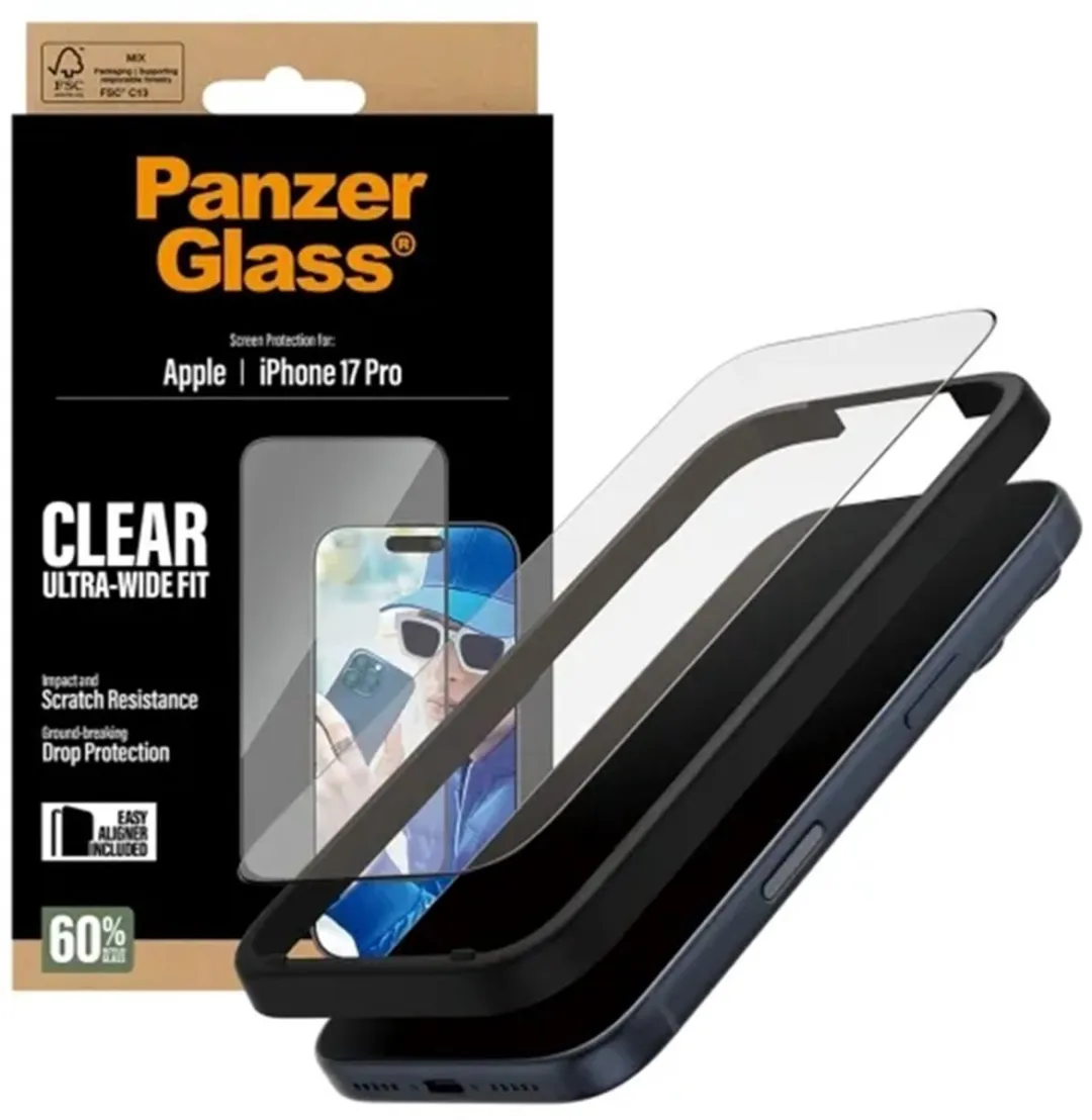 PanzerGlass Ultra-Wide Fit iPhone 17 Pro Schermbeschermer - Case Friendly