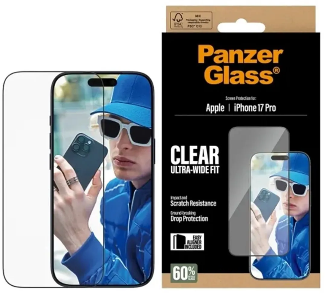 PanzerGlass Ultra-Wide Fit iPhone 17 Pro Schermbeschermer