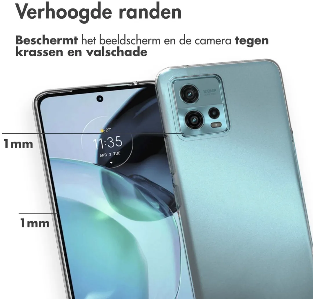 Accezz Hoesje Motorola Moto G72 - Transparant