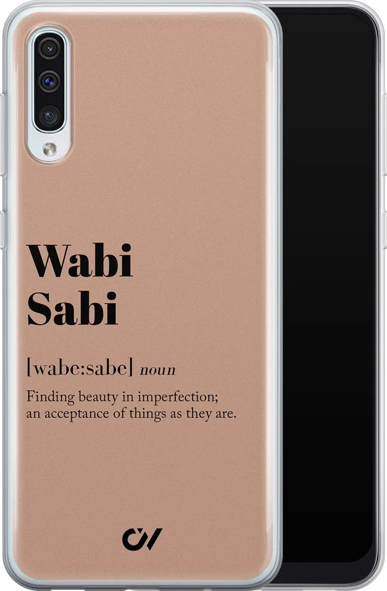 Casevibes Wabi Sabi Hoesje Samsung Galaxy A50 - Bruin