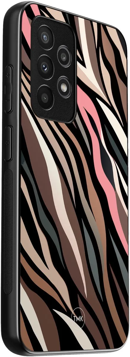 Casevibes Samsung Galaxy A53 TPU Hoesje - Wild Stripes Beige