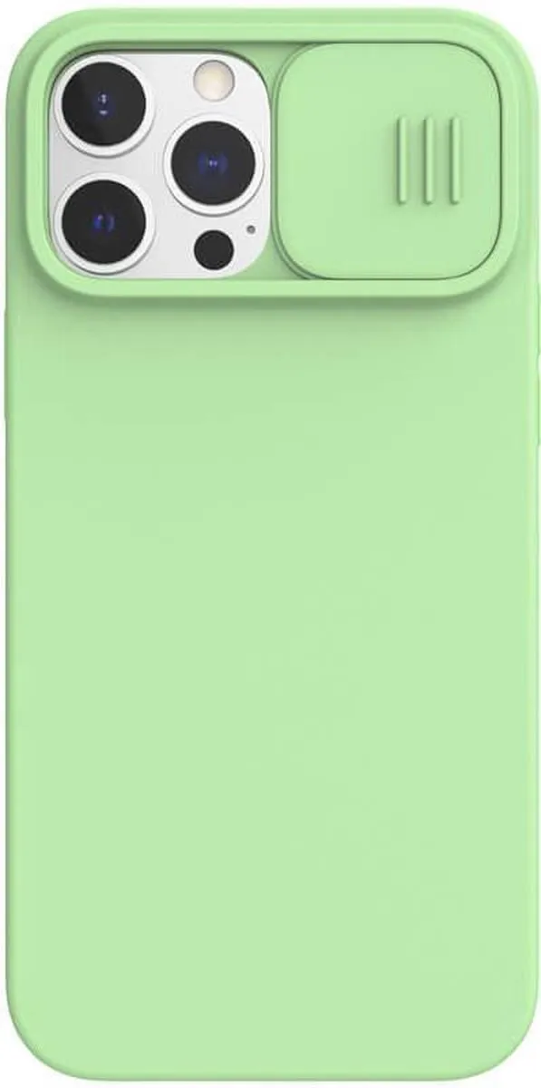 Nillkin CamShield Siliconen Hoesje iPhone 13 Pro Max - Groen
