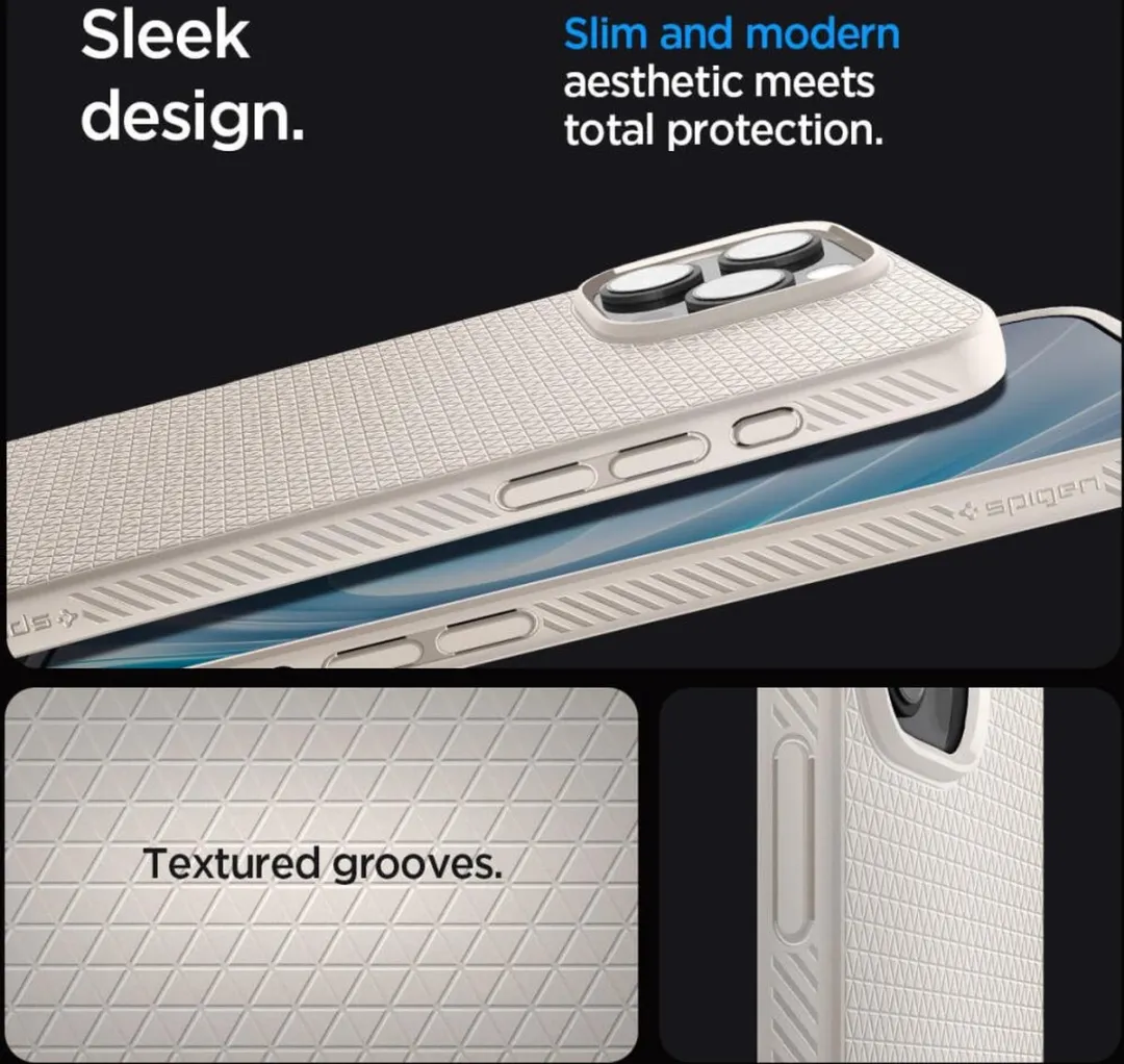 Spigen Liquid Air Hoesje iPhone 16 Pro Max - Grijs - TPU - afbeelding 6 van 6