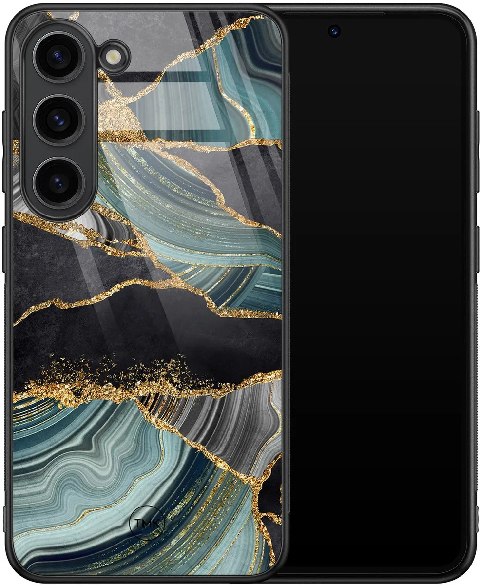 Casevibes Hoesje Samsung Galaxy S23 Marble Jade Stone - Multi