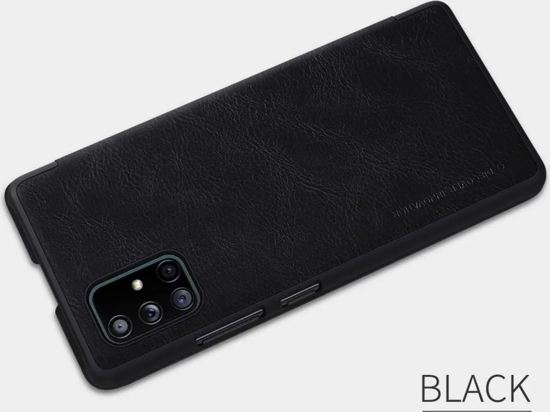 Nillkin Qin29 Hoesje Samsung Galaxy A71 5G - Flip Cover - Zwart - afbeelding 5 van 6