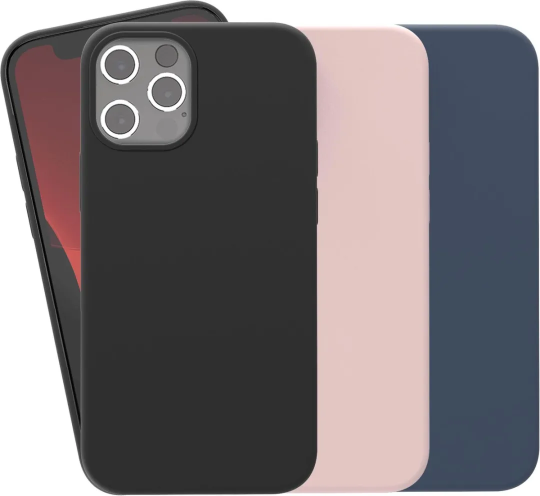 Azuri iPhone 12 Pro Max Siliconen Hoesje - Zwart