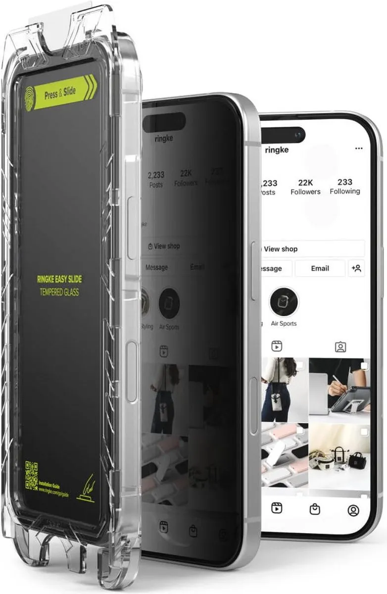 Ringke Easy Slide Privacy iPhone 16/15 Screen Protector