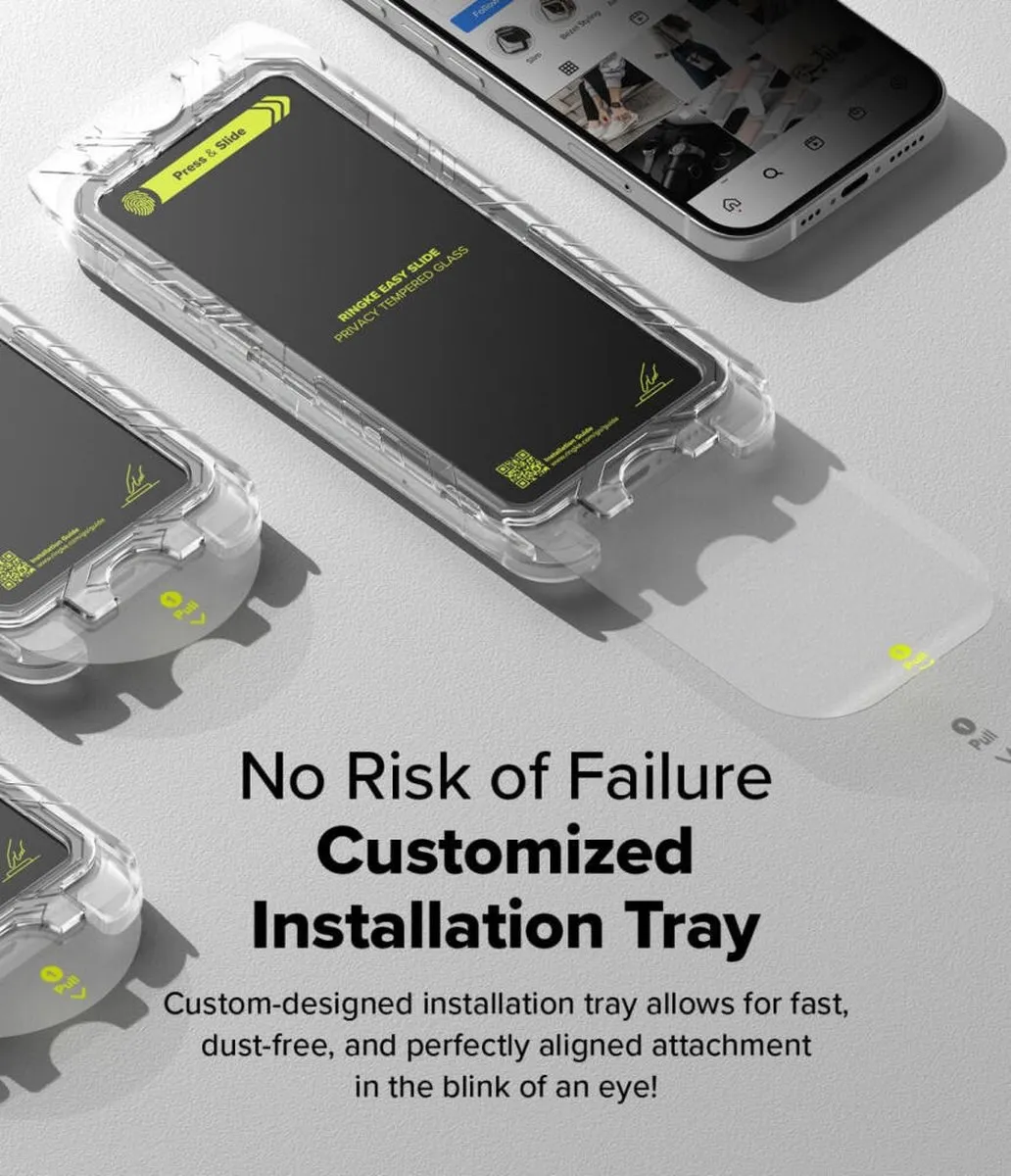 Ringke Easy Slide Privacy iPhone 16/15 Screen Protector - 2 Stuks - afbeelding 6 van 6