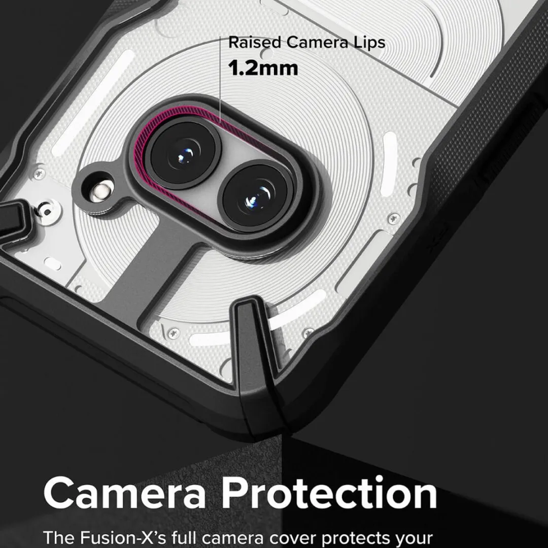 Ringke Fusion X Hoesje - Nothing Phone (2a) & (2a) Plus - Zwart