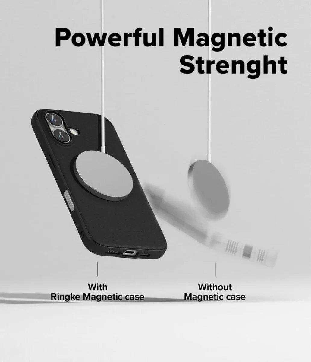 Ringke Onyx Magnetic Hoesje iPhone 16 - MagSafe - Zwart