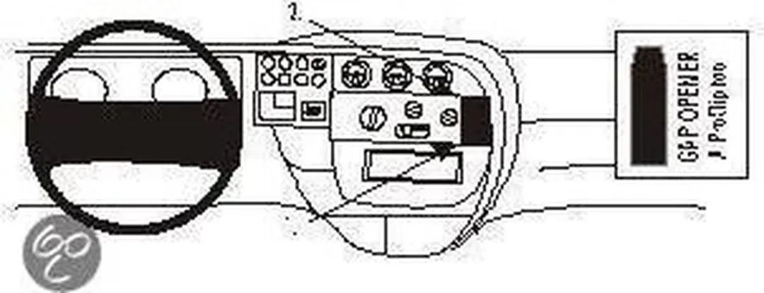 Brodit ProClip 852764 Iveco Daily 2000-2005 Telefoonhouder - Angled Mount