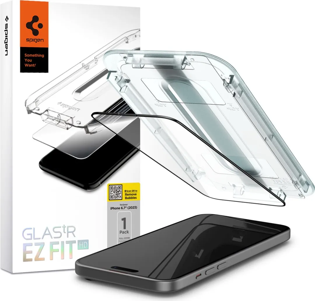 Spigen EZ Fit GLAS.tR Screen Protector iPhone 15 Pro Max