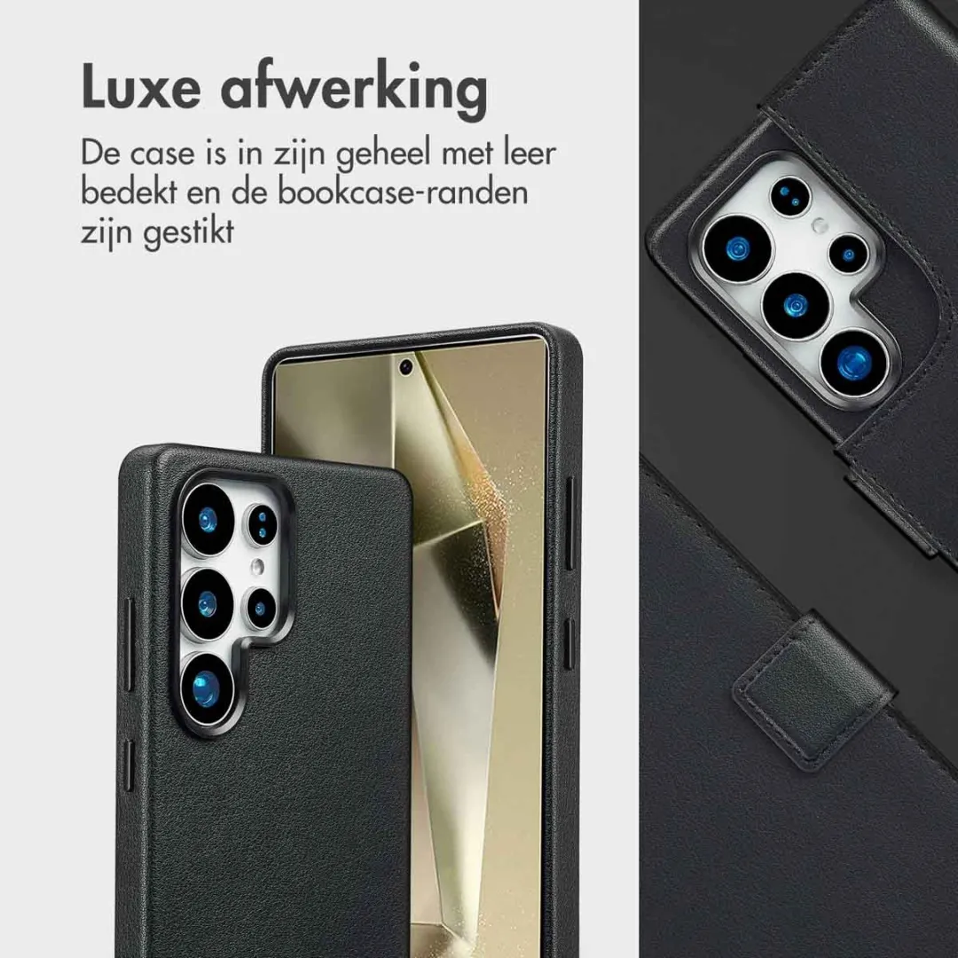 Accezz Leather Bookcase 2-in-1 Hoesje - Samsung Galaxy S25 Ultra - 3 Pasjes - Zwart