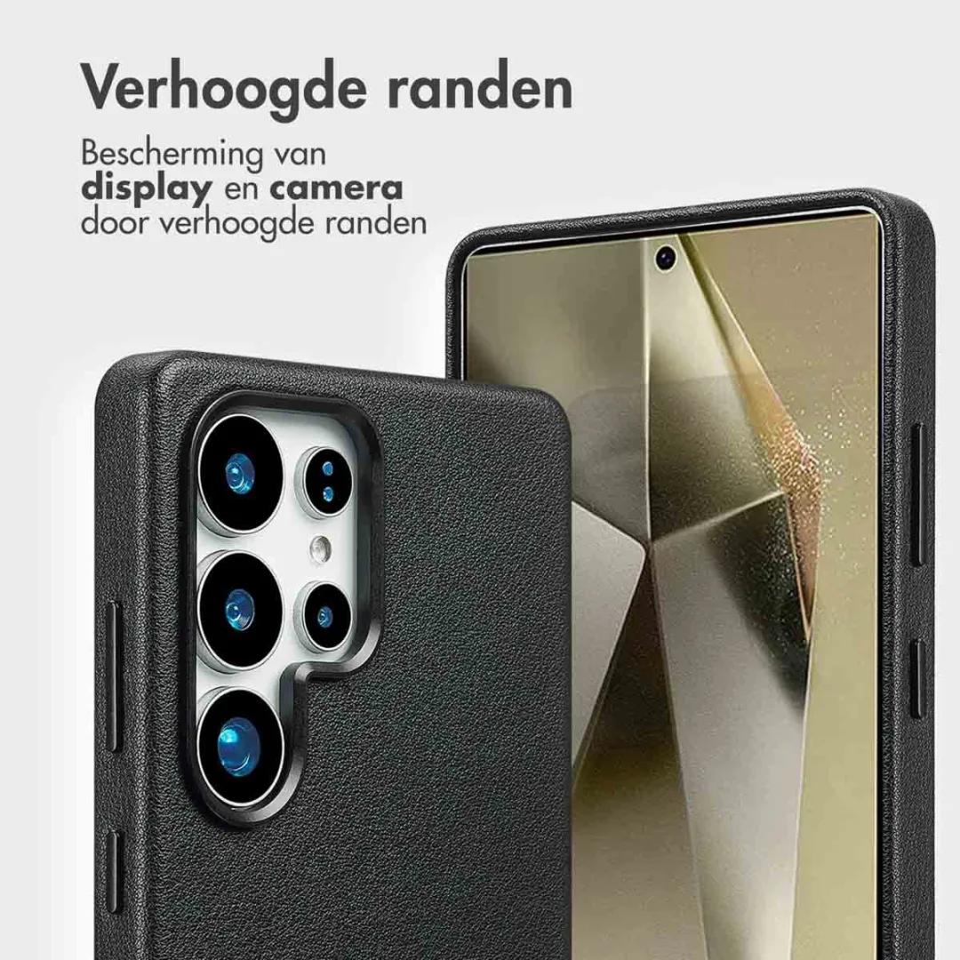Accezz Leather Bookcase 2-in-1 Hoesje - Samsung Galaxy S25 Ultra - 3 Pasjes - Zwart