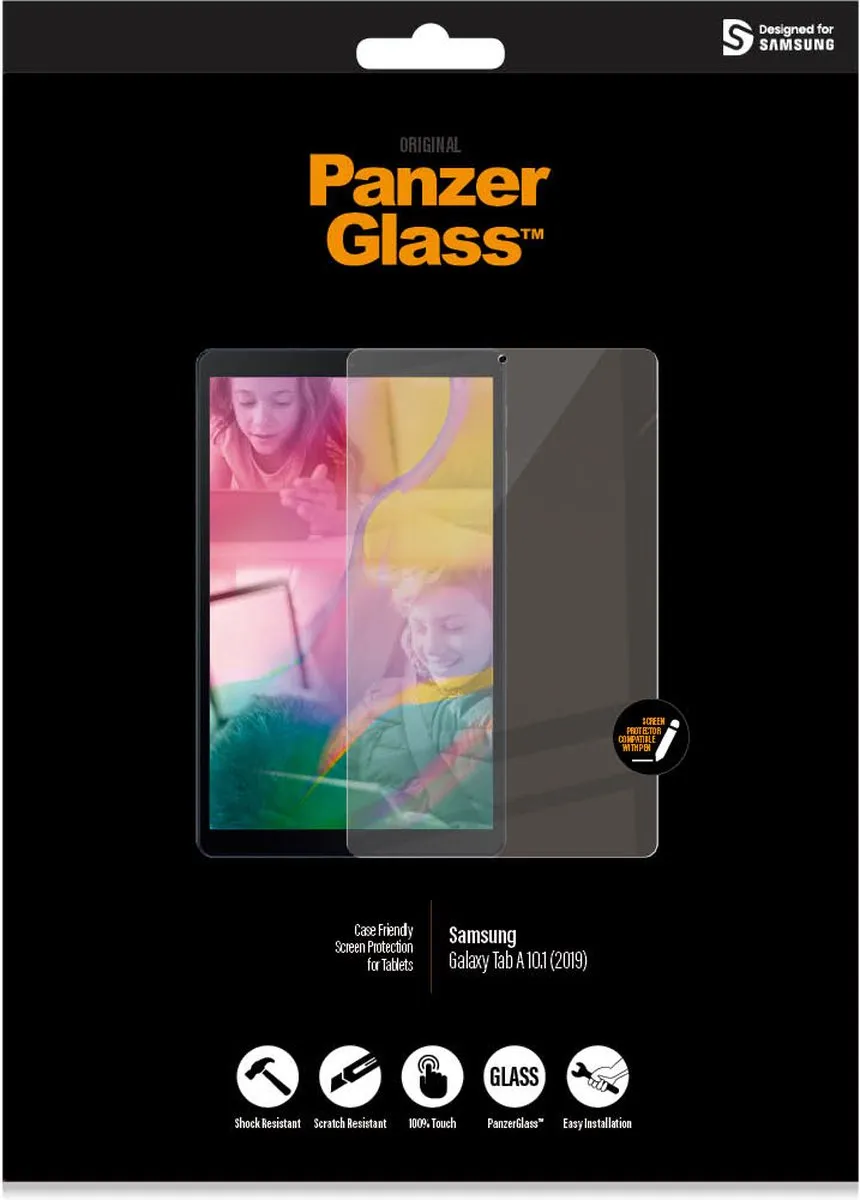 PanzerGlass PZ-7199 Screenprotector - Samsung Galaxy Tab A 10.1 (2019) - Zwart