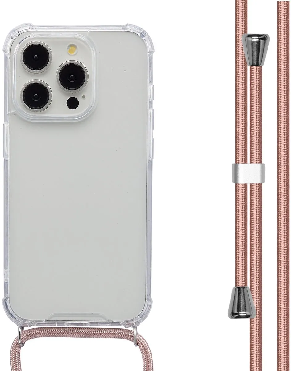 imoshion Hoesje iPhone 15 Pro Rosé Goud - Backcover met koord