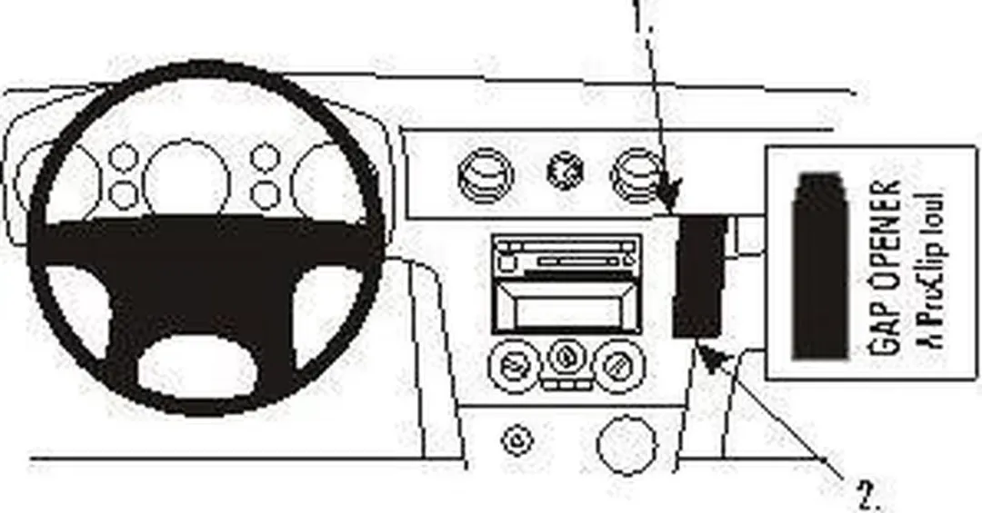 Brodit ProClip 853252 Houder - Mitsubishi Outlander 2003-2006 - Zwart