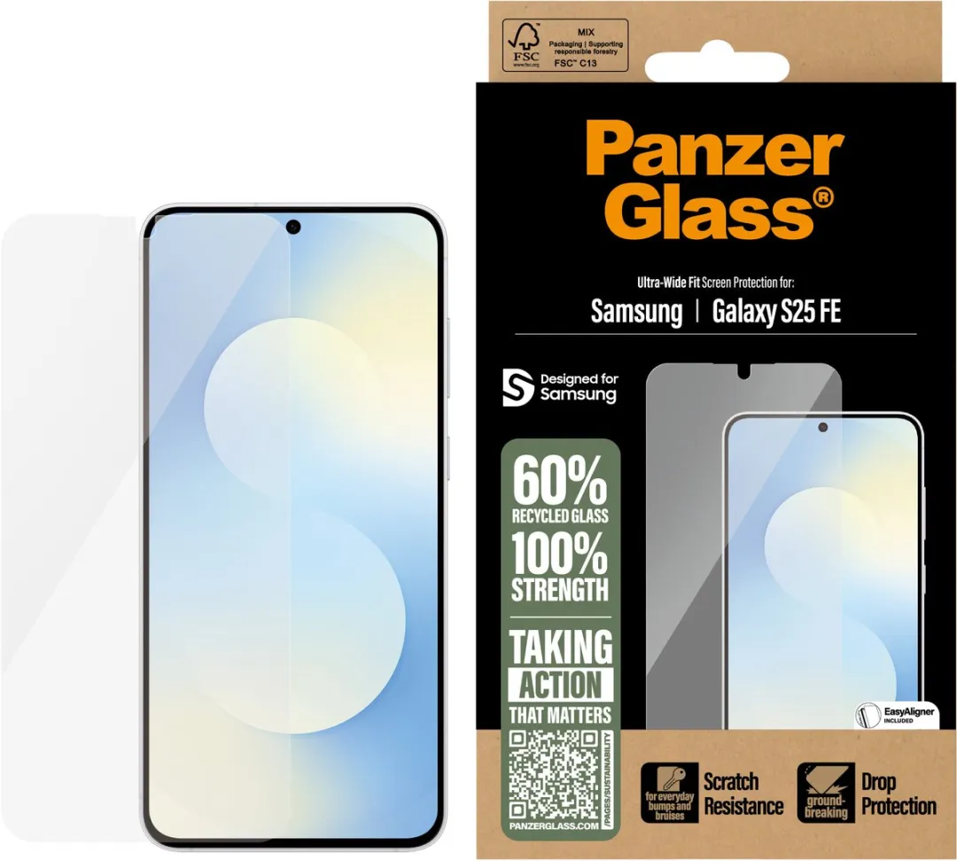 PanzerGlass Ultra Wide Fit Screenprotector PG99921 - Samsung Galaxy S25 FE
