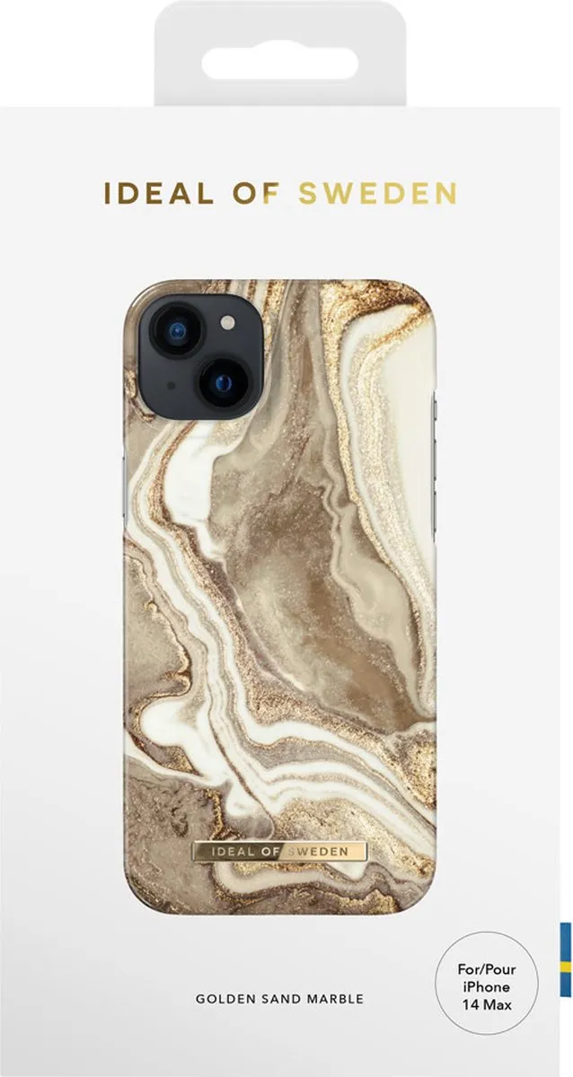 iDeal of Sweden iPhone 14 Plus Hoesje - Golden Sand Marble