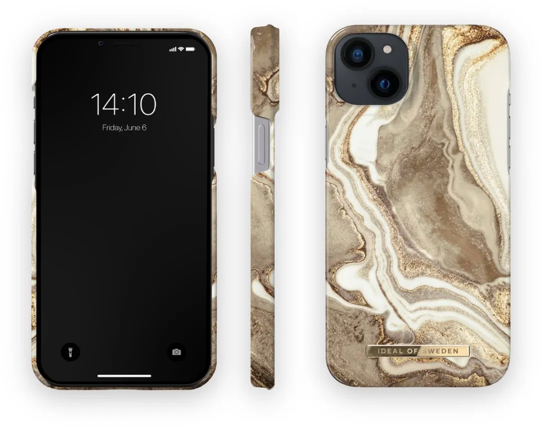 iDeal of Sweden iPhone 14 Plus Hoesje - Golden Sand Marble