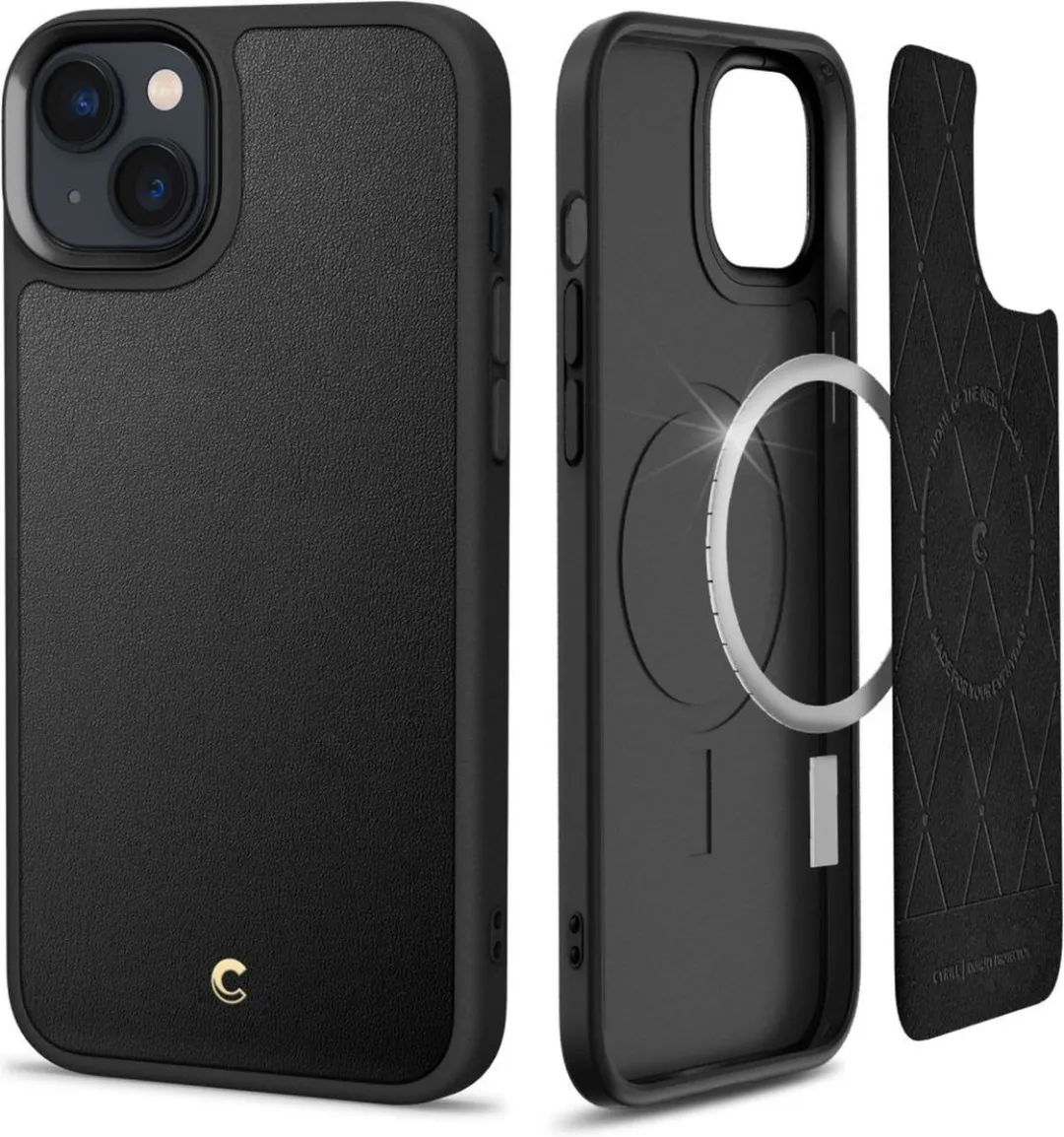 Spigen Cyrill Kajuk Mag Hoesje iPhone 14 Plus - Magnetische Ring - Zwart